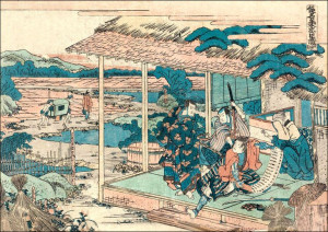 Kandadehon Chûshingura, 6 akt, Hokusai - plakat 60