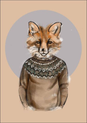 Lis koło - plakat 59,4x84,1 cm