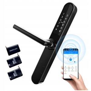Zamek Elektroniczny Cyfrowy Klamka Kod Szyfr Black
