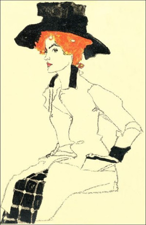 Portrait of a Woman III, Egon Schiele - plakat 40x