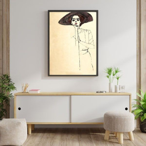 Portrait of a Woman, Egon Schiele - plakat 70x100