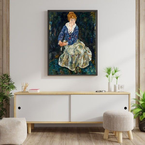 Portret żony Edith Schielem, Egon Schiele - plakat