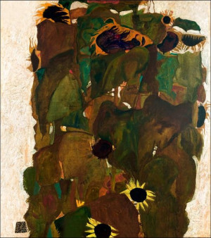 Słoneczniki, Egon Schiele - plakat 20x30 cm
