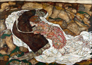 Eros, śmierć i ból, Egon Schiele - plakat 80x60 cm