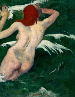 In the Waves, Paul Gauguin - plakat 70x100 cm