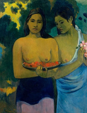 Two Tahitian Women, Paul Gauguin - plakat 29,7x42