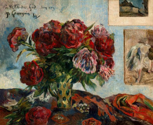 Still Life with Peonies, Paul Gauguin - plakat 84,