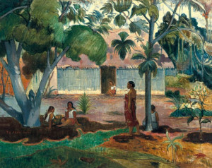 The Large Tree, Paul Gauguin - plakat 42x29,7 cm