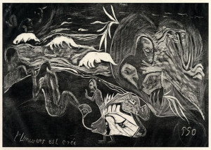 The Universe is Created, Paul Gauguin - plakat 60x