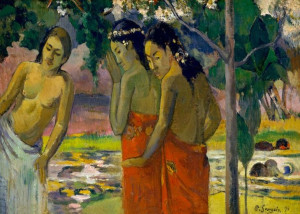 Three Tahitian Women, Paul Gauguin - plakat 91,5x6