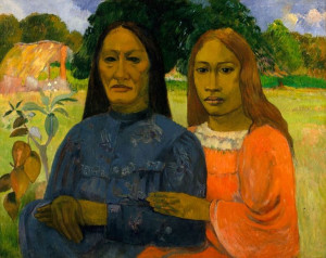 Two Women, Paul Gauguin - plakat 70x50 cm