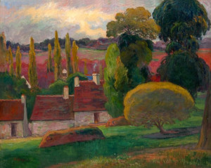 A Farm in Brittany, Paul Gauguin - plakat 84,1x59,