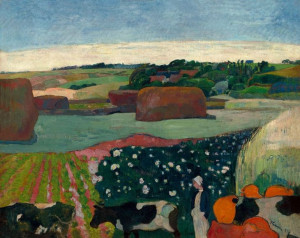 Haystacks in Brittany, Paul Gauguin - plakat 30x20