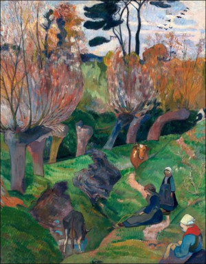 Bretagnelandskap med kuer, Paul Gauguin - plakat 2