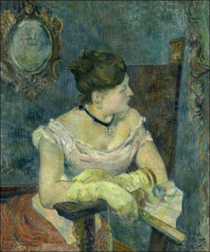 Madame Mette Gauguin in Evening Dress, Paul Gaugui