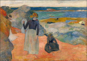 Atthebeach, Paul Gauguin - plakat 59,4x42 cm