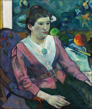 Woman in front of a Still Life by Cézanne, Paul Ga