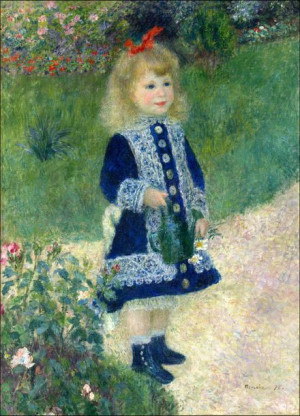 A Girl with a Watering Can, Auguste Renoir - plaka
