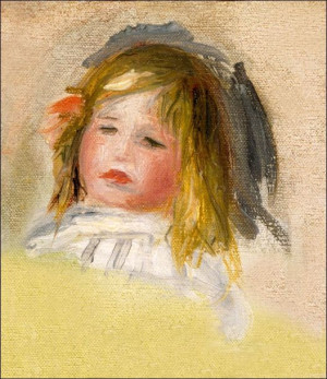 Child with Blond Hair, Auguste Renoir - plakat 30x