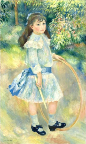 Girl with a Hoop, Auguste Renoir - plakat 59,4x84,