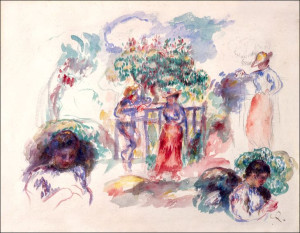 Figures under a Tree, Auguste Renoir - plakat 100x