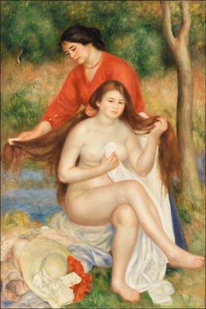 Bather and Maid, Pierre-Auguste Renoir - plakat 40