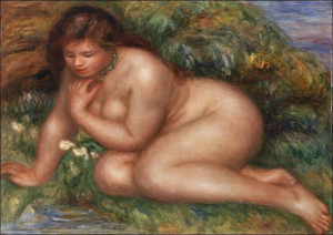 Bather Gazing at Herself in the Water, Pierre-Augu