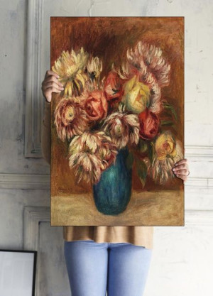 Flowers in a Green Vase, Pierre-Auguste Renoir - p