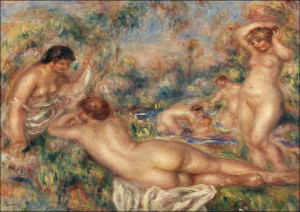 Bathers, Pierre-Auguste Renoir - plakat 50x40 cm