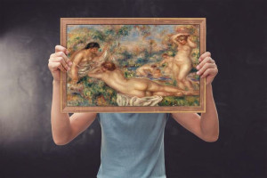 Bathers, Pierre-Auguste Renoir - plakat 100x70 cm