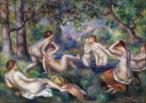 Bathers in the Forest, Pierre-Auguste Renoir - pla