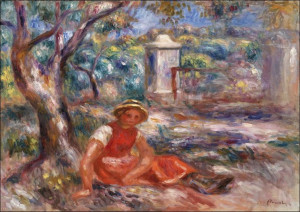 Girl at the Foot of a Tree, Pierre-Auguste Renoir