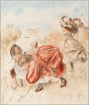 Children Playing Ball, Pierre-Auguste Renoir - pla