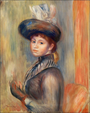 Girl in Gray-Blue, Pierre-Auguste Renoir - plakat