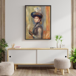 Girl in Gray-Blue, Pierre-Auguste Renoir - plakat