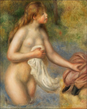 Bather, Pierre-Auguste Renoir - plakat 70x100 cm
