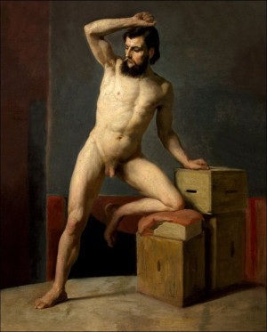 Male nude, Gustav Klimt - plakat 42x59,4 cm