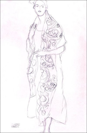 Portrait of a Woman, Gustav Klimt - plakat 50x70 c