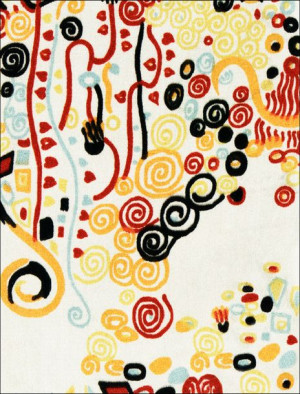 Textile sample, Gustav Klimt - plakat 60x80 cm