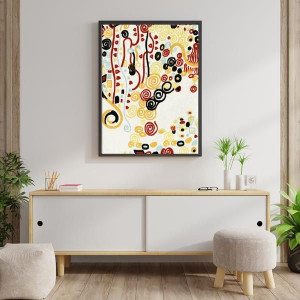 Textile sample, Gustav Klimt - plakat 70x100 cm