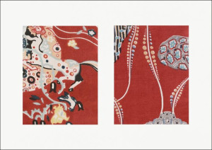 Textile sample, Gustav Klimt - plakat 80x60 cm