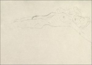 Reclining Nude with Outstretched Left Arm, Gustav
