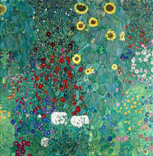 Ogród wiejski ze słonecznikami, Gustav Klimt - pla