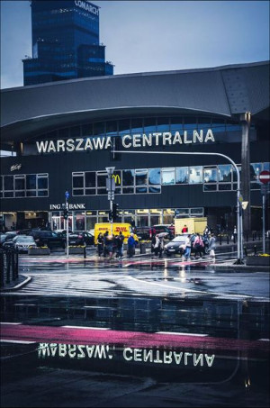 Warszawa Centralna - plakat premium 59,4x84,1 cm