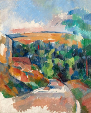 The Bend in the Road, Paul Cézanne - plakat 40x50