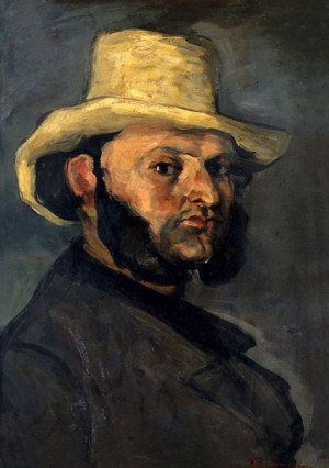 Gustave Boyer in a Straw Hat, Paul Cézanne - plaka