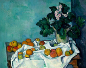 Still Life with Apples and a Pot of Primroses, Pau