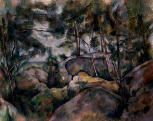 Rocks in the Forest, Paul Cézanne - plakat 40x30 c