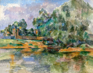 Riverbank, Paul Cézanne - plakat 59,4x42 cm