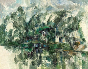 At the Water’s Edge, Paul Cézanne - plakat 100x70